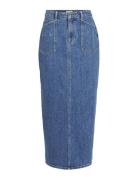 Objthylane Long Denim Skirt 131 Div Pencilnederdel Nederdel Blue Object