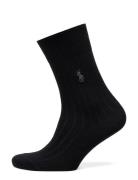 Ribbed Trouser Socks Underwear Socks Regular Socks Black Polo Ralph Lauren Underwear