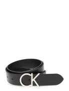 Ck Adj.logo Belt 3.5Cm Bælte Black Calvin Klein