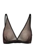 Melina High Apex Bra Lingerie Bras & Tops Soft Bras Bralette Black Underprotection