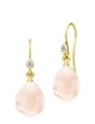 Prima Ballerina Earrings - Gold/Blush Ørestickere Smykker Gold Julie Sandlau