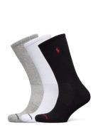 Athletic Crew Sock 3-Pack Underwear Socks Regular Socks Black Polo Ralph Lauren Underwear