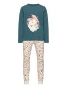 Nkfnightset Real Unicorn Noos Pyjamassæt Blue Name It