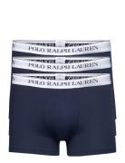Classic Stretch-Cotton Trunk 3-Pack Boxershorts Blue Polo Ralph Lauren Underwear