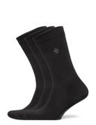 Pe 3Pk Daniel Bamboo Crew Underwear Socks Regular Socks Black Panos Emporio