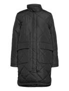 Slfnaddy Quilted Coat Quiltet Jakke Black Selected Femme