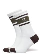 William Stripe 2-Pack Socks Underwear Socks Regular Socks White Les Deux