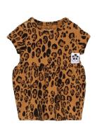 Basic Leopard Ss Dress Dresses & Skirts Dresses Casual Dresses Short-sleeved Casual Dresses Multi/patterned Mini Rodini