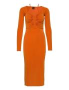 Lorna Midi Dress Knælang Kjole Orange Gina Tricot