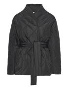 Alma Quilted Short Jacket Quiltet Jakke Black NORR