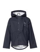 Short Rain Jacket - Kca Requirement Outerwear Rainwear Jackets Blue Knowledge Cotton Apparel