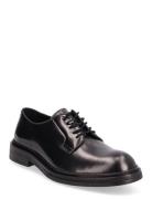 Slhcarter Leather Blucher Shoe B Shoes Business Laced Shoes Black Selected Homme