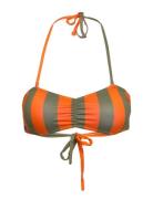 Bikini Top Kovik Big Stripes Orange Swimwear Bikinis Bikini Tops Bandeau Bikinitops Multi/patterned DEDICATED