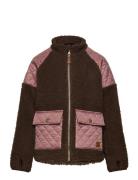 Teddy Jacket Recycled Outerwear Fleece Outerwear Fleece Jackets Brown Mikk-line
