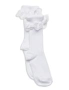 Lisa Socks - Lace Sokker Strømper White Mp Denmark