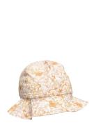 Fiona Poplin Hat Baby Solhat Cream Müsli By Green Cotton