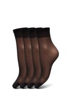 Socks 20 Den 4-P The Matt Lingerie Socks Regular Socks Black Lindex
