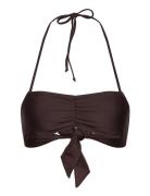 Bandeau Bikini Top Swimwear Bikinis Bikini Tops Bandeau Bikinitops Brown Rosemunde