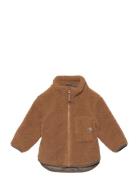 Nmnmall Teddy Jacket Outerwear Fleece Outerwear Fleece Jackets Brown Name It