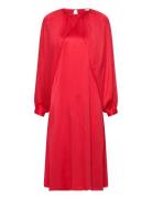 Slmela Dress Knælang Kjole Red Soaked In Luxury