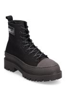 Tjw Foxing Canvas Boot Shoes Boots Ankle Boots Laced Boots Black Tommy Hilfiger