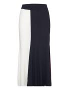 Rwb Colour Block Rib Maxi Skirt Lang Nederdel Multi/patterned Tommy Hilfiger