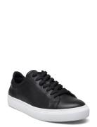 Type - Black Leather Low-top Sneakers Black Garment Project