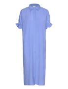 Objcif Tiana Ss Midi Dress E Ss Fair 23 Knælang Kjole Blue Object