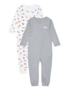 Nbnnightsuit 2P Zip Safari Pyjamas Sie Jumpsuit Multi/patterned Name It