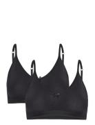 Little Wonder Seamless Top 2-Pack Lingerie Bras & Tops Soft Bras Tank Top Bras Black Abecita