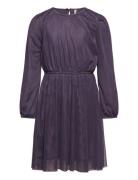 Kmgrosa L/S Tulle Dress Jrs Dresses & Skirts Dresses Casual Dresses Long-sleeved Casual Dresses Purple Kids Only
