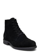 Biadanelle Lace Up Boot Suede Shoes Boots Ankle Boots Laced Boots Black Bianco