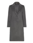Rfr Logo Btn-Lined-Coat Outerwear Coats Winter Coats Grey Lauren Ralph Lauren