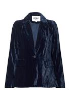 Onlpinko-Irie L/S Fit Velvet Blazer Tlr Blazers Single Breasted Blazers Navy ONLY