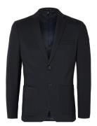 Slhslim-Delon Jersey Blz Flex Noos Suits & Blazers Blazers Single Breasted Blazers Navy Selected Homme