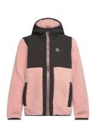 Teddy Fleece Jacket - W. Hood Outerwear Fleece Outerwear Fleece Jackets Pink Color Kids