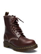 1460 Serena Dark Brown Classic Pull Up Shoes Boots Ankle Boots Laced Boots Brown Dr. Martens