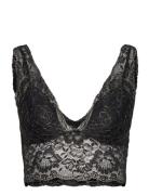 Nicole Bra Top Lurex Lingerie Bras & Tops Soft Bras Bralette Black Missya