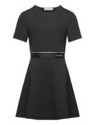 Punto Logo Tape Ss Dress Dresses & Skirts Dresses Casual Dresses Short-sleeved Casual Dresses Black Calvin Klein