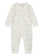 Nightsuit W. Aop Pyjamas Sie Jumpsuit Cream CeLaVi