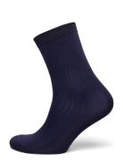 Alexa Silk Touch Socks Lingerie Socks Regular Socks Navy Swedish Stockings
