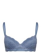 Idole - Bra No. 4 - Lightly Lined Demi Bra Lingerie Bras & Tops Wired Bras Blue Etam