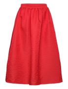 Vimabelle Hw Midi Volume Skirt Knælang Nederdel Red Vila