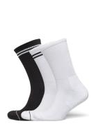 Sock 3 P Sport Rib Terry Sole Lingerie Socks Regular Socks White Lindex