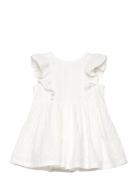 Dress Embroidery Anglais Dresses & Skirts Dresses Casual Dresses Sleeveless Casual Dresses White Lindex
