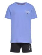 Ss Short Pj Set Basics Sets Sets With Short-sleeved T-shirt Multi/patterned Tommy Hilfiger