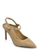 Th Pointy Strap Heel Sandal Med Hæl Khaki Green Tommy Hilfiger