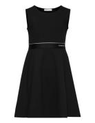 Logo Tape Sleeveless Punto Dress Dresses & Skirts Dresses Casual Dresses Sleeveless Casual Dresses Black Calvin Klein