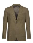 Cotton Linen Suit Blazer Suits & Blazers Blazers Single Breasted Blazers Khaki Green GANT