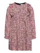 Dress Small Flower Dresses & Skirts Dresses Casual Dresses Long-sleeved Casual Dresses Pink Creamie